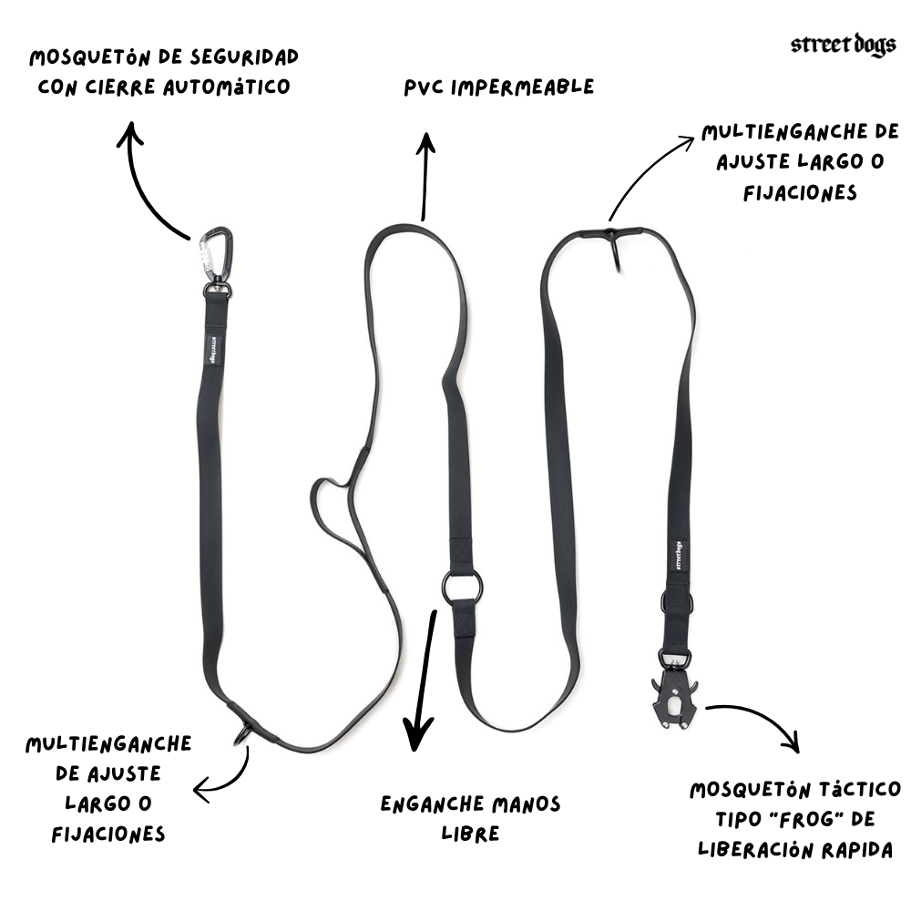 Correa Multienganche 3 Metros Negra